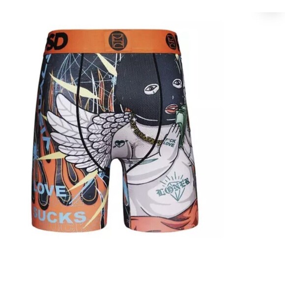 PSD Other - NWT PSD LOVE SUCKS Loner Person with Wings Mens Boxer Briefs Standard Length XL